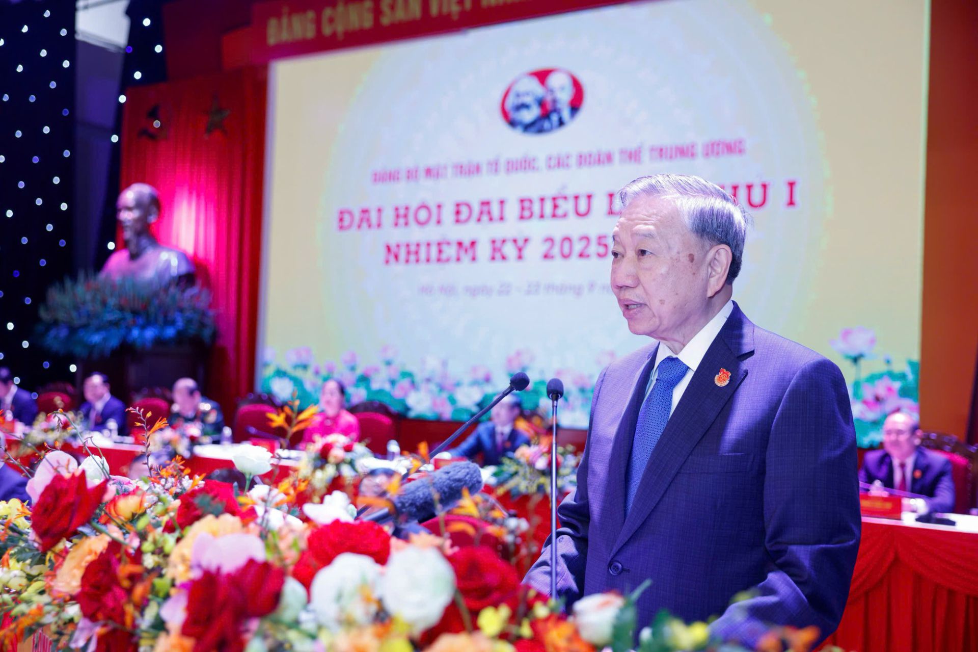 Phát biểu của Tổng Bí thư Tô Lâm tại Đại hội đại biểu Đảng bộ Mặt trận Tổ quốc, các đoàn thể Trung ương lần thứ I, nhiệm kỳ 2025-2030