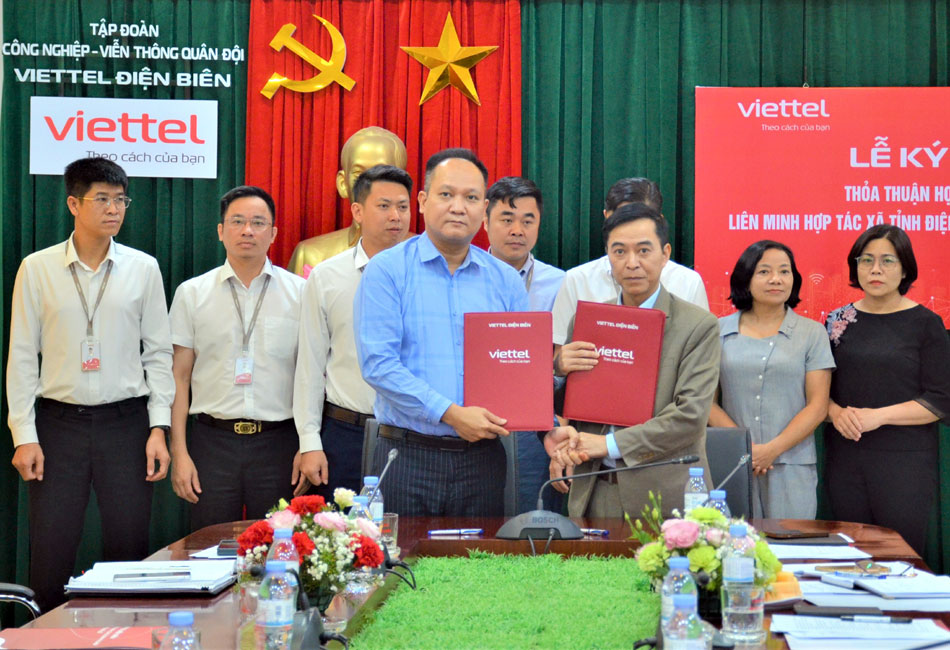 Liên minh HTX tỉnh Điện Biên và Viettel Điện Biên hợp tác chuyển đổi số