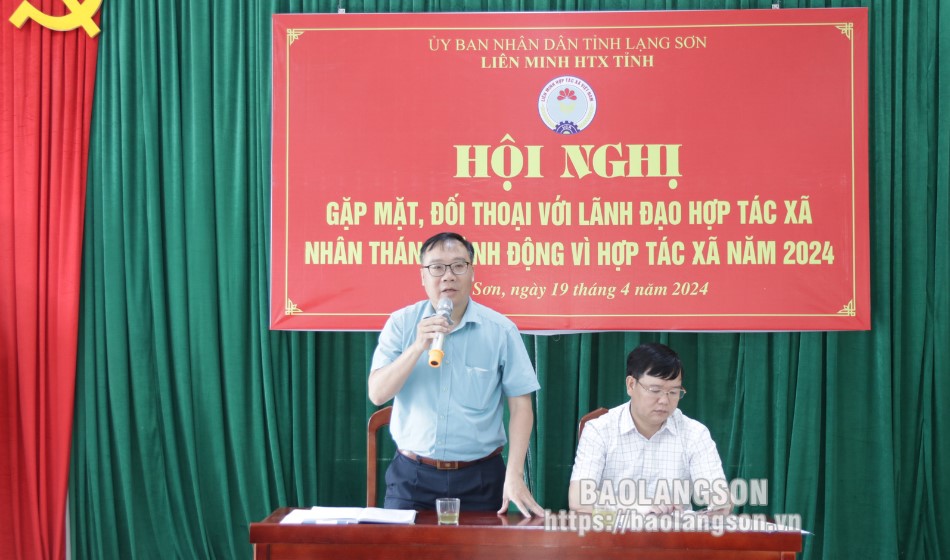 Liên minh hợp tác xã tỉnh Lạng Sơn gặp mặt, đối thoại với hợp tác xã
