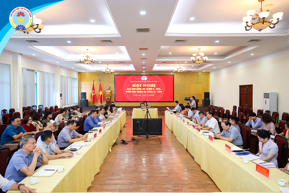 Hội nghị đánh giá công tác chỉ đạo, điều hành của Thường trực và thực hiện nhiệm vụ của cơ quan Liên minh HTX Việt Nam tháng 9/2024; nhiệm vụ trọng tâm tháng 10/2024