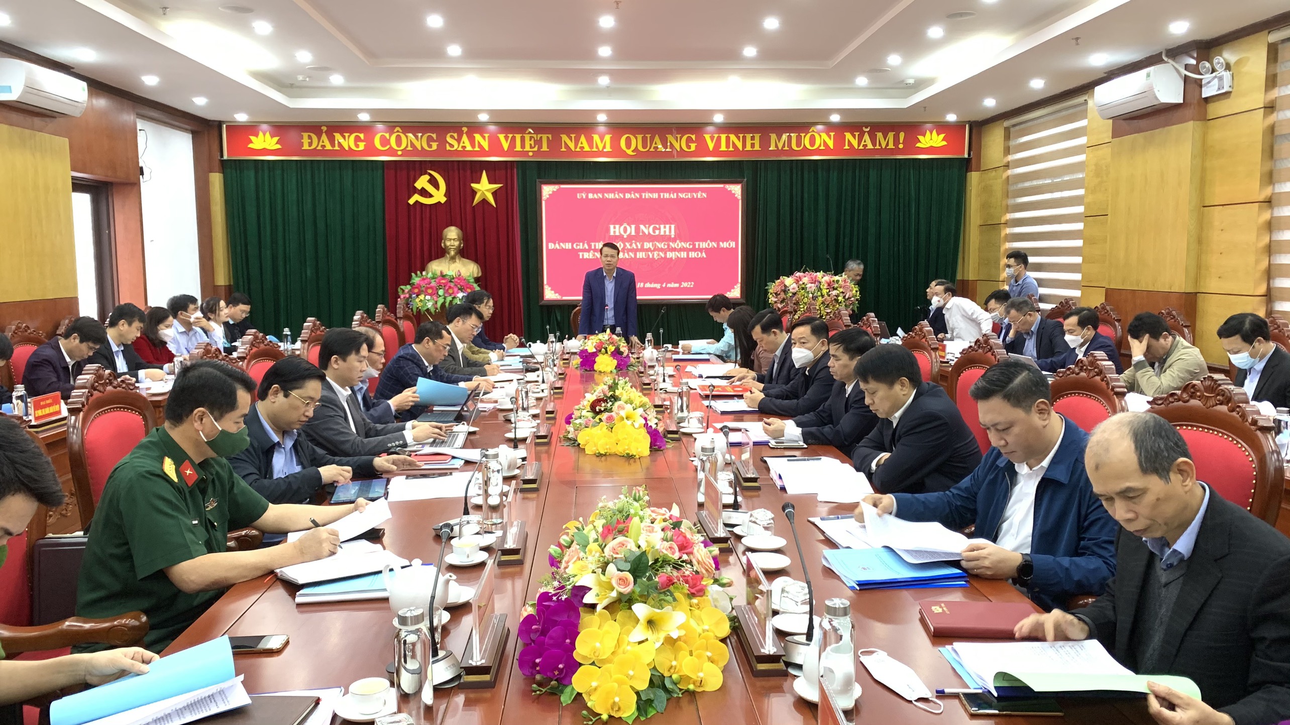 UBND tỉnh Thái Nguyên đánh giá tiến độ xây dựng nông thôn mới của huyện Định Hóa